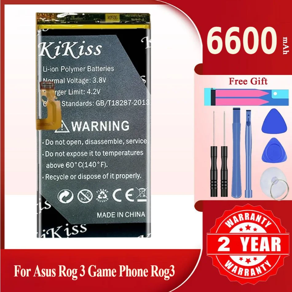 KiKiss Battery For ASUS ROG 3 Game Phone ROG3,C11P1903,6600mAh