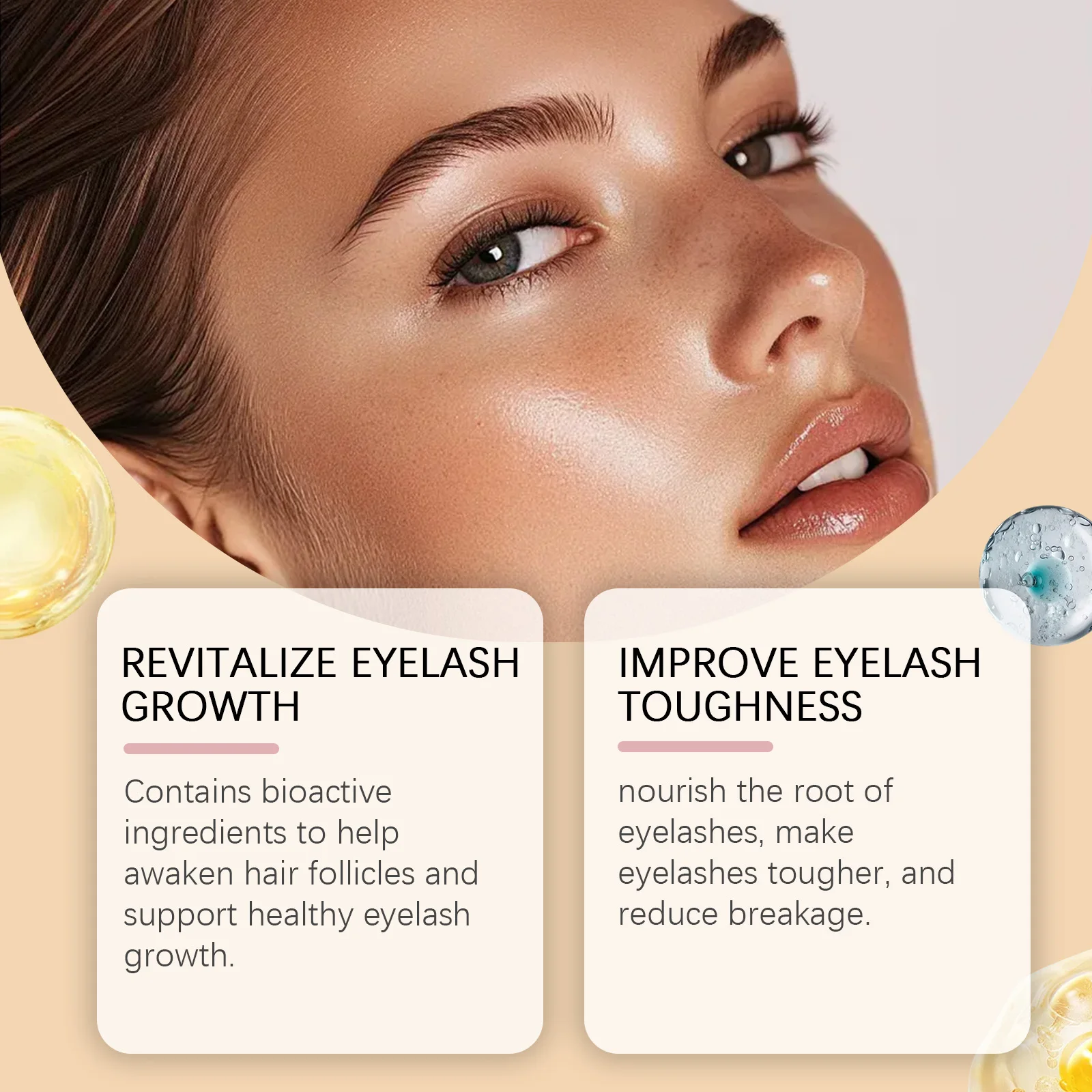 Hoygi 2ml Lash Enhancing Serum Natural Looking Lift and Definition Smudge Proof Flex Hold Formula Clump Free Daily Mascara