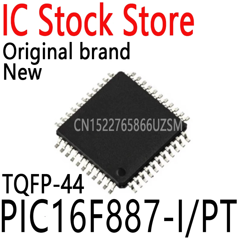 1PCS New and Original TQFP44 8-bit Microcontroller-MCU 14KB Flash PIC16F887-I/PT