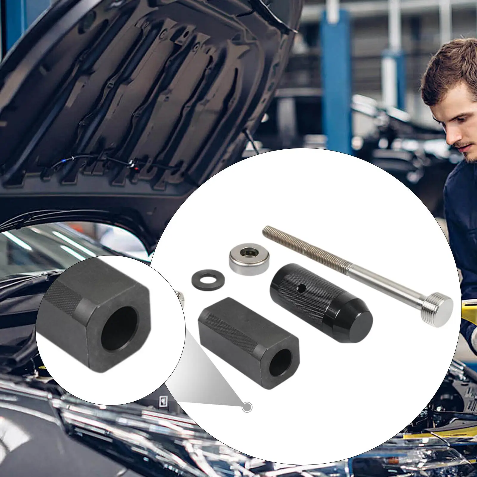 Heavy Duty Injector Sleeve Remover Installer Complete Tool Kit European Cylinder Repair for 3406E C10 C12 C15 Engines