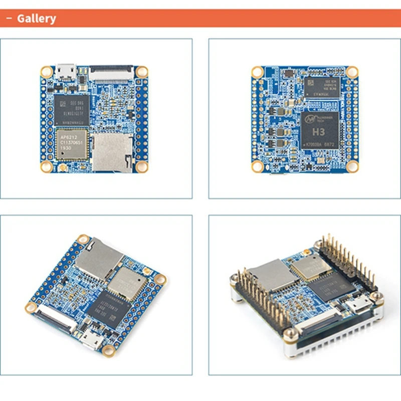 บอร์ดพัฒนา1ชุดแผงวงจร IOT 512MB แรม WiFi และบลูทูธ8GB eMMC ALLWINNER H3 quad-core Cortex-A7 ubuntucore