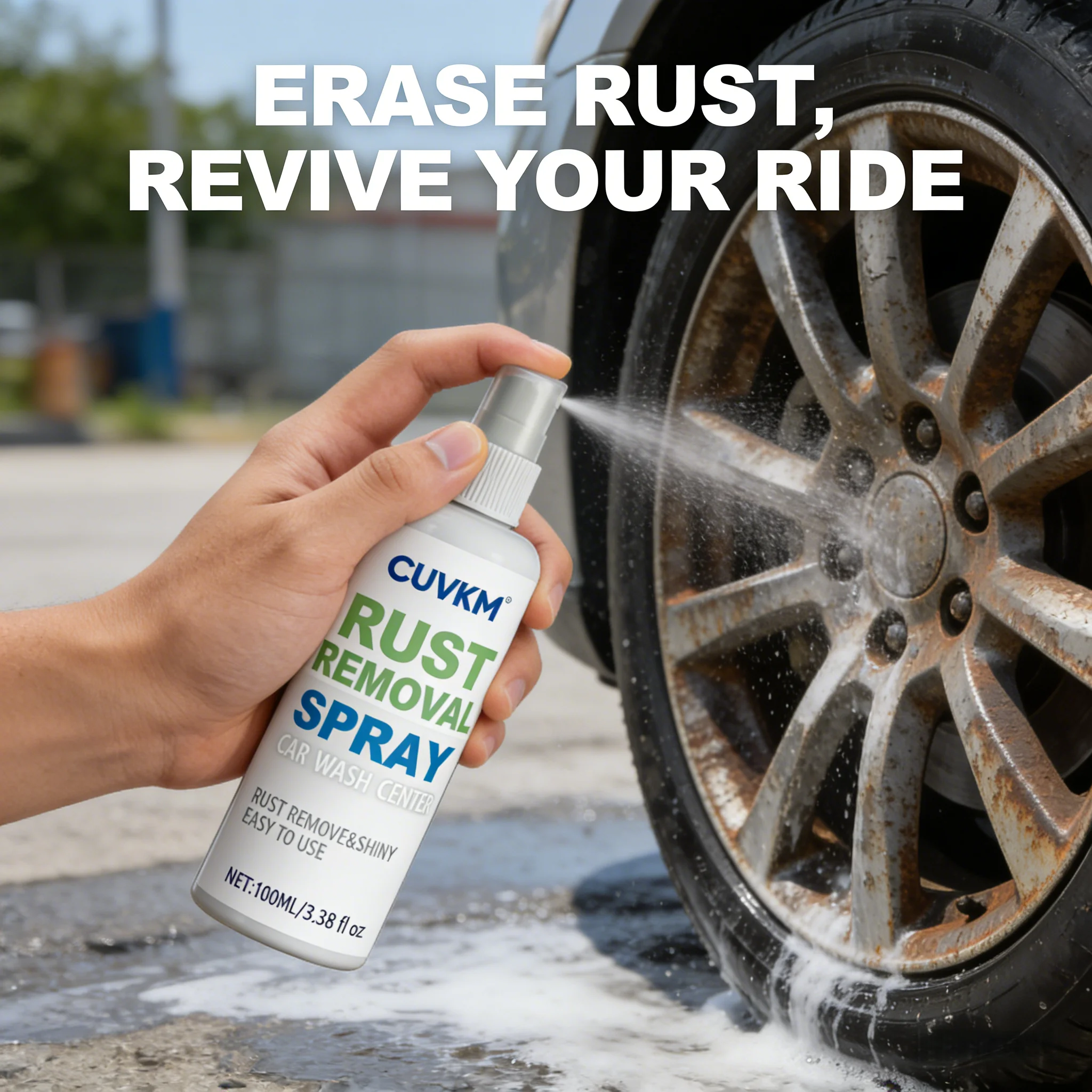 Fast Acting Rust Remover Spray No Scrubbing Rust Dissolver for Home & Industrial Use