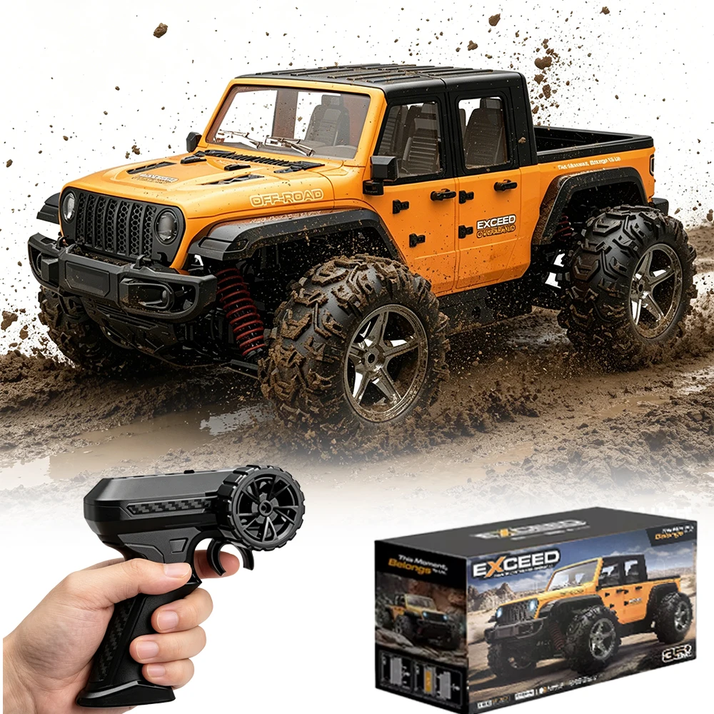 

Yellow 1:20 Scale 4WD RC Off-Road Car 2.4G High Speed Racing Vehicle with LED Flashing Lights C8819 Toys Car Kids New Gift