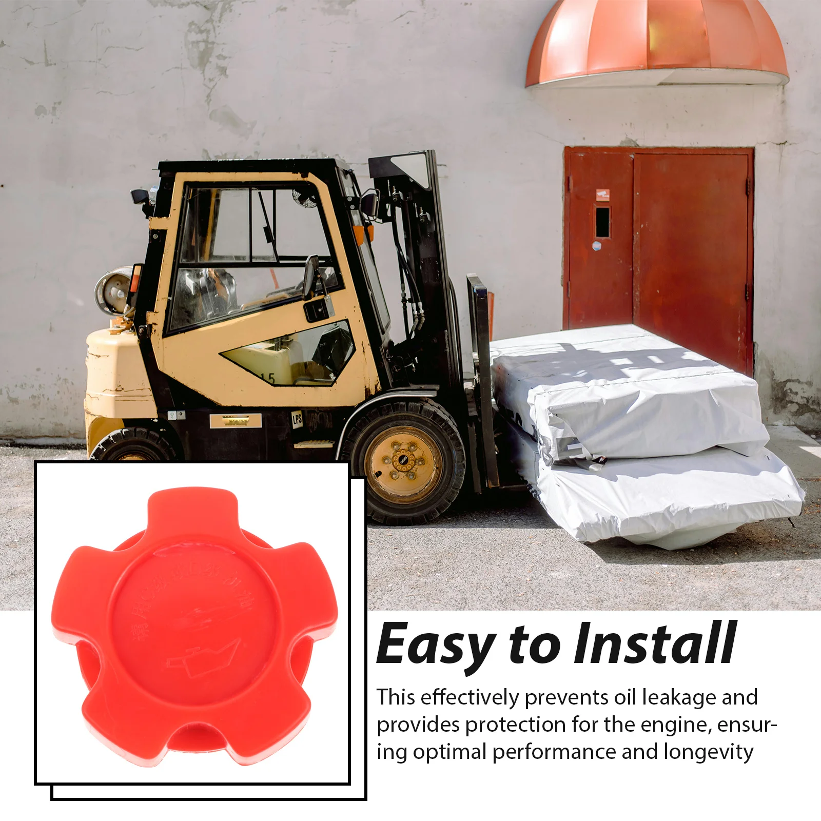 

Oil Tank Cap Forklift Engine Protection Easy Install Heavy Duty Seals Prevents Leaks Maintains Condition Oil Filler Cap