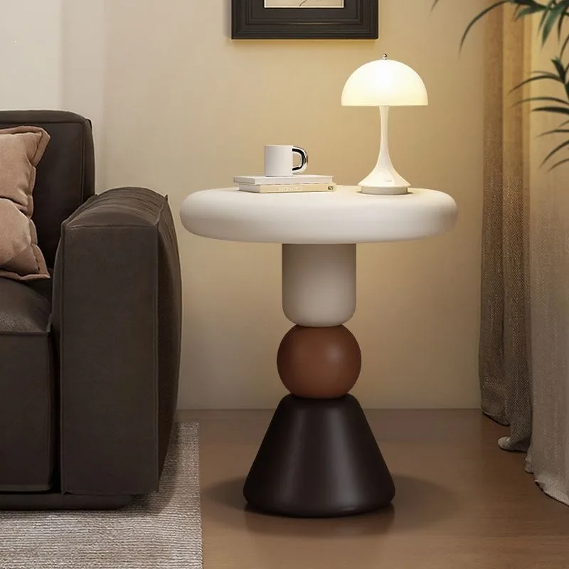 Dopamine Style Sofa Side Table, Creamy Style Coffee Table, Creative Art Display Table & Bedroom Nightstand Alternative