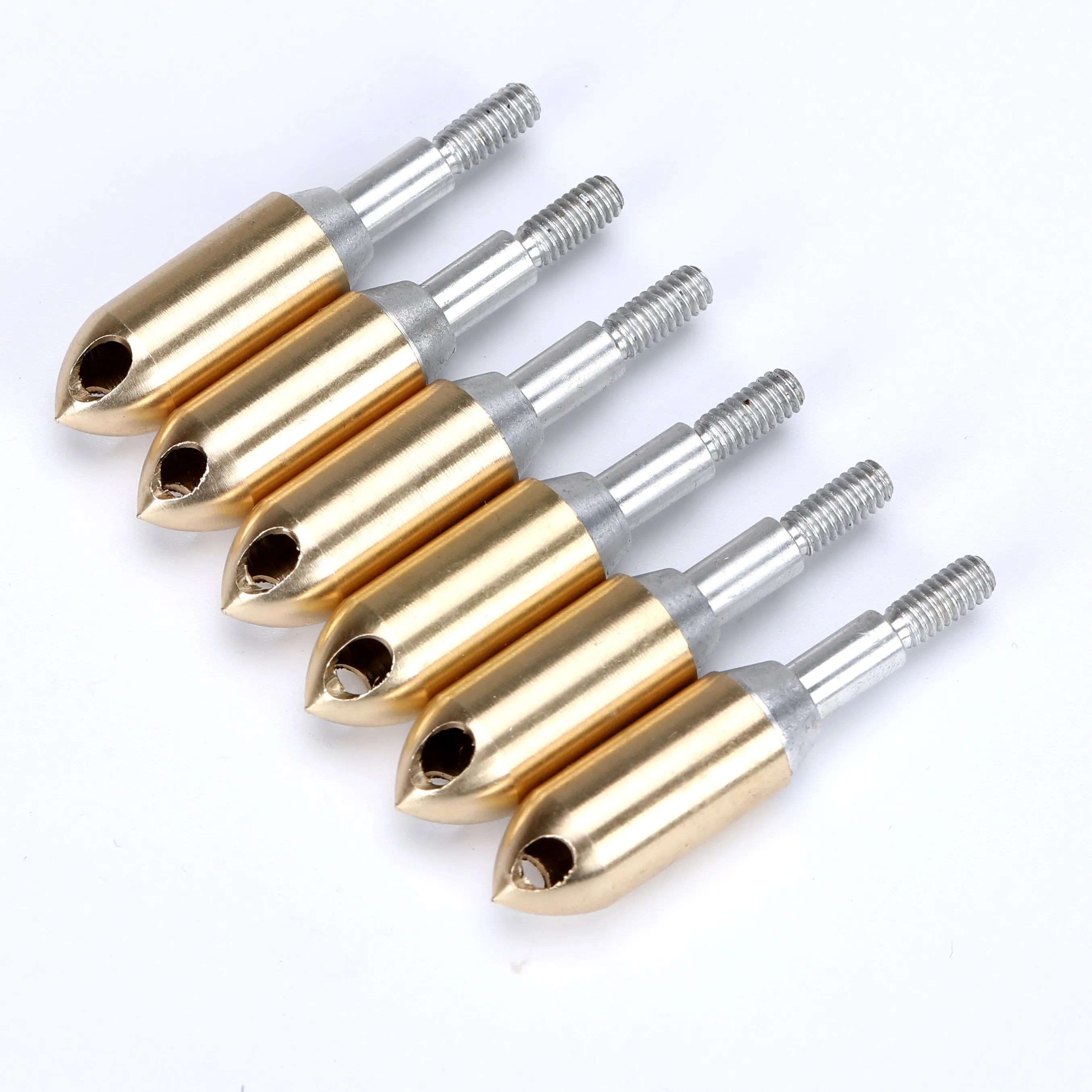 Gold Whistle Broadhead Arrowheads, Copper Point, DIY Hunting Arrow Accessory, 100 Grain, 130Grain, 6 Pcs, 12Pcs