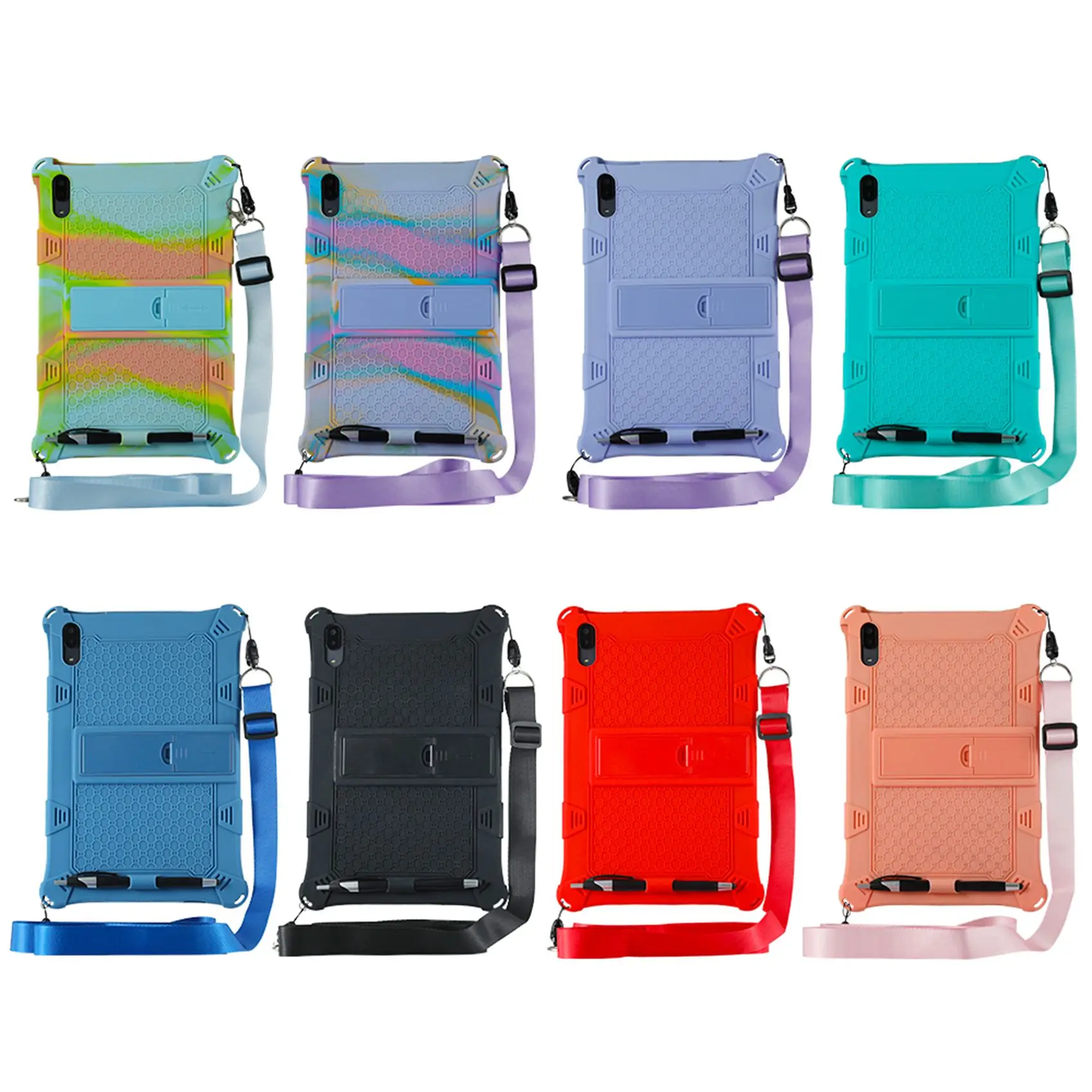 حافظة من السيليكون لجهاز Lenovo Xiaoxin Pad Pro TB-J706F مقاس 11.5 بوصة حافظة مضادة للسقوط مع تابلت قابل للتعديل