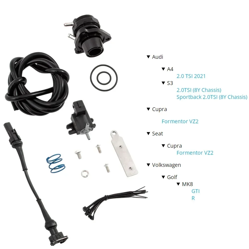 Dump Blow Off Valve Kits For VAG. Golf GTI / R Mk8. Audi s3, A4 2020 on