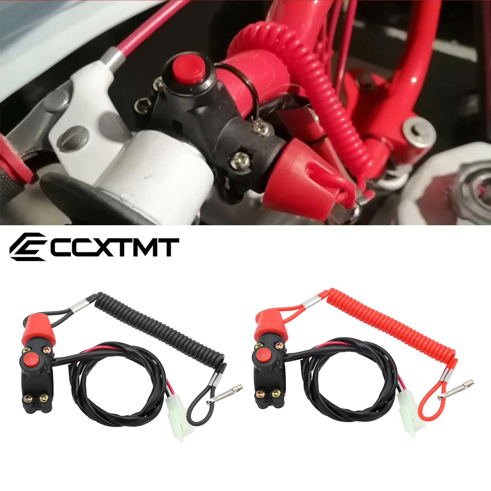 

For Honda KTM Yamaha Kawasaki Suzuki ATV Motorcycle Universal Boat Tether Lanyard Emergency Kill Stop Engine Switch Push Button