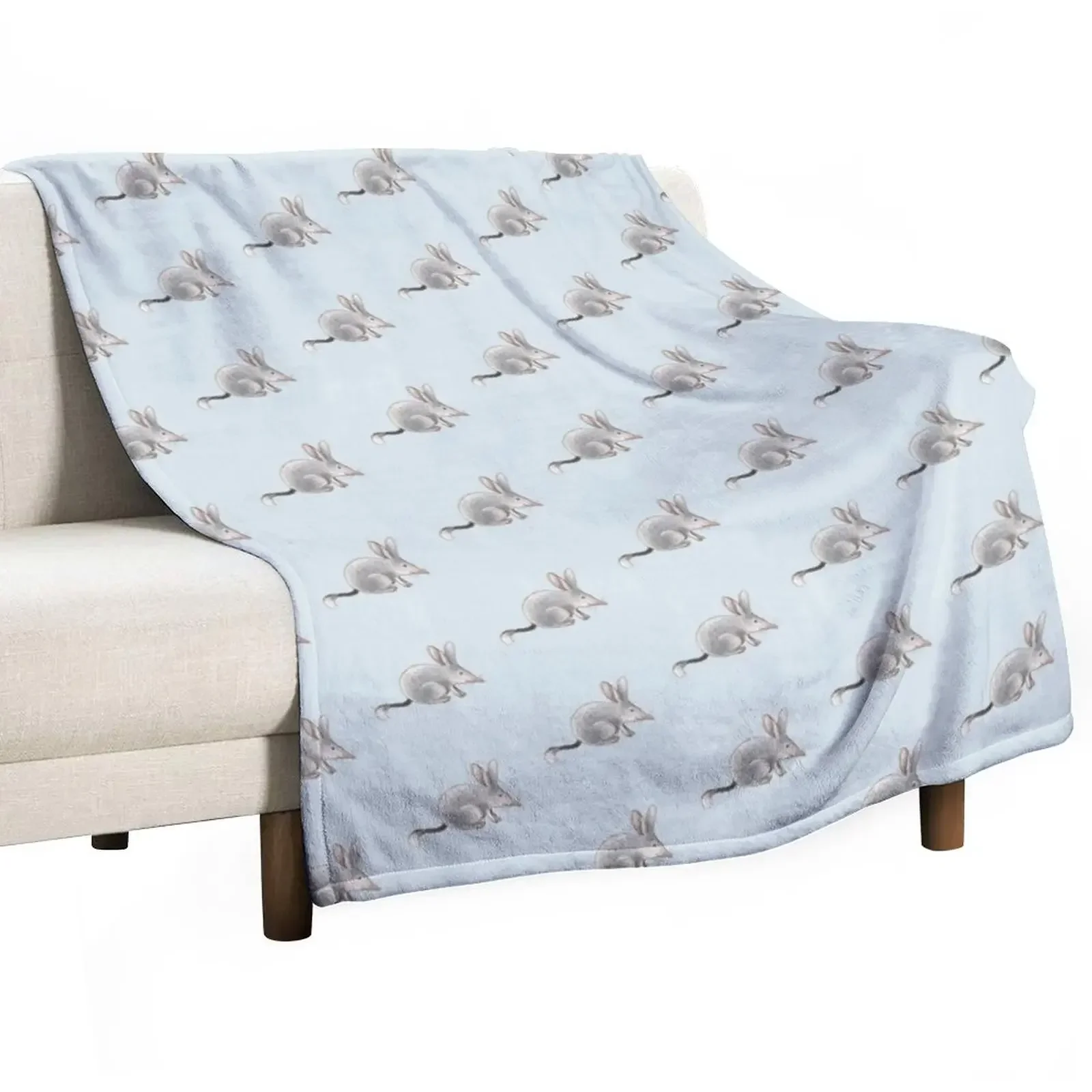 New Aussie Animals: Bilby Throw Blanket Decoratives Summer Beddings Cute Bed Blankets