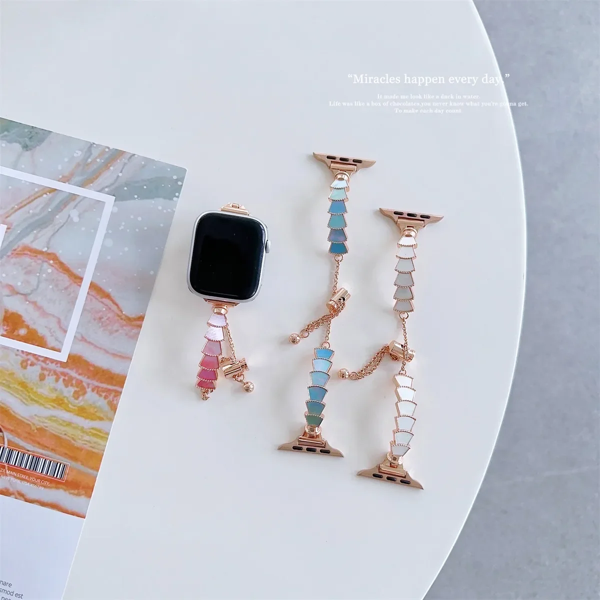 Uhrenarmband für Iwatch 42/44/45/46/49 mm 38/40/41 mm Metall-Mode-Uhrenarmband für Uhrenserie Ultra2 Serie 10/9/8/7/6/5/4/3/2/1_voghion.com