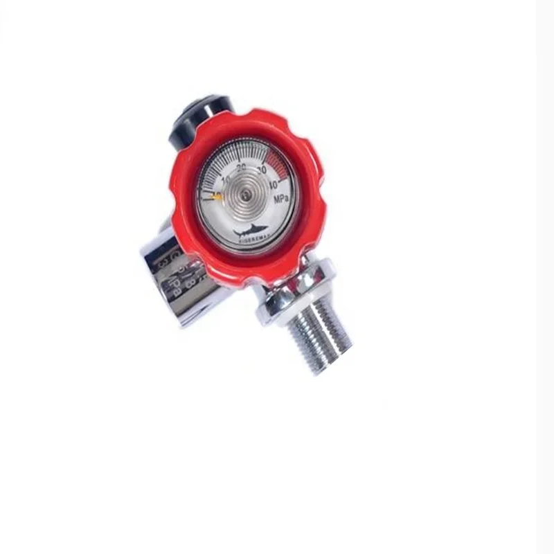 Tuxing High Pressure 300bar 4500PSI 30Mpa Scuba Filling Bottles Red M18*1.5 Connect Valve Station Air Tank Transfer With Gauge