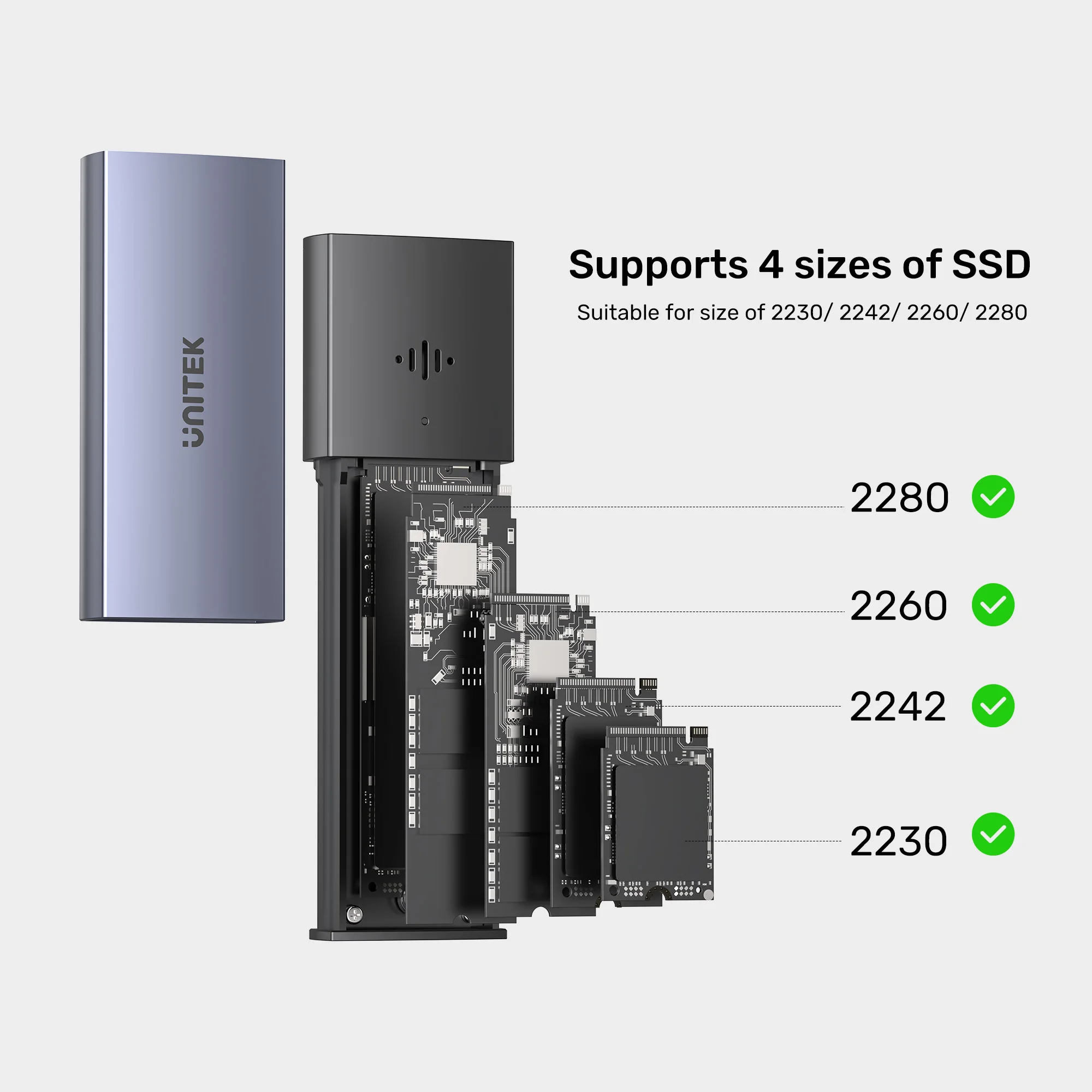 S1251A Smart Anti-Loss M.2 SSD Enclosure USB 3.2 10Gbps PCIe NVMe Find My Network Buzzer Alarm TRIM UASP for PC Laptop Android