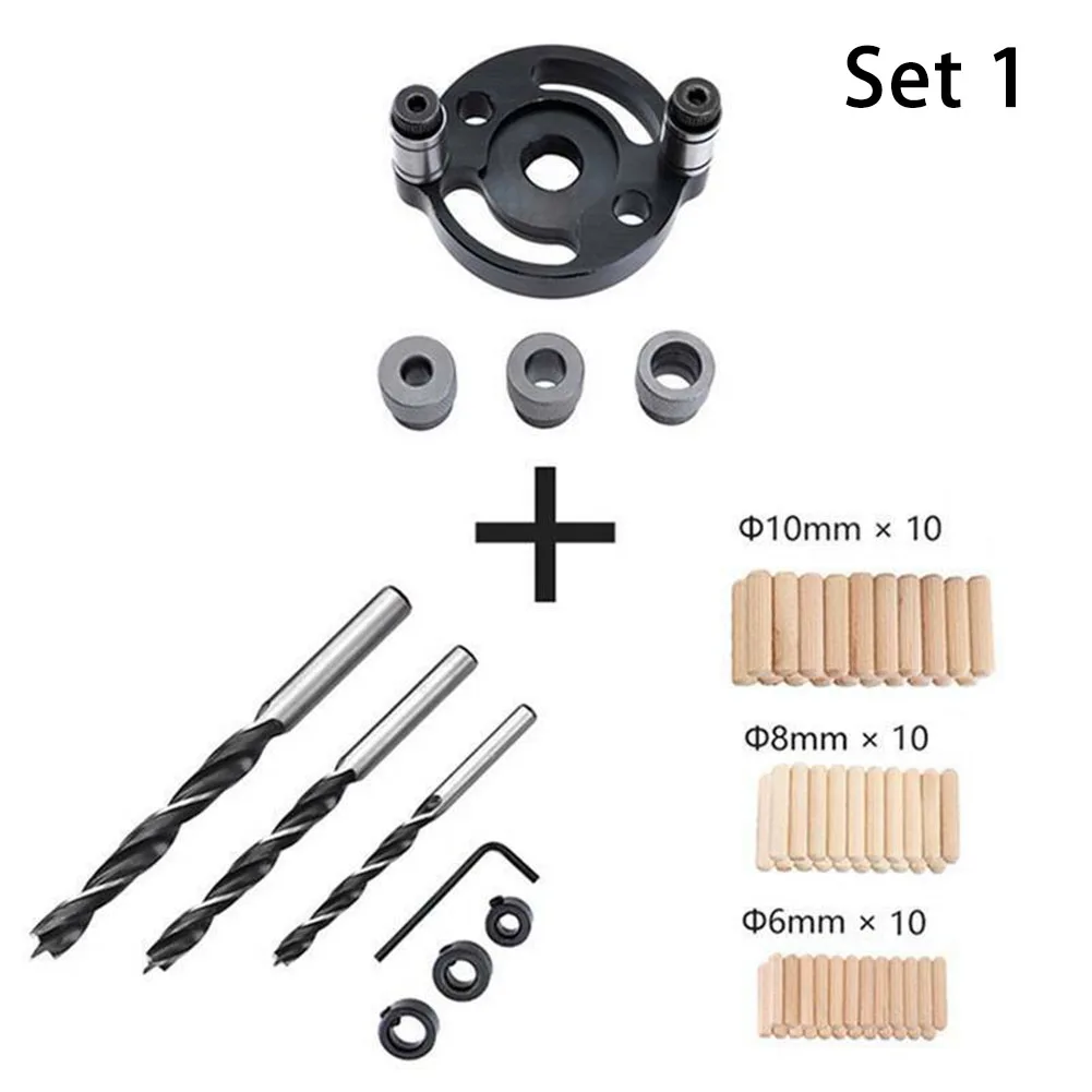 

/Aluminum /Alloy /Woodworking Straight Hole Locator Drill Guide Jig With 6 8 10mm Sleeves For Vertical For Edge Drilling Board S