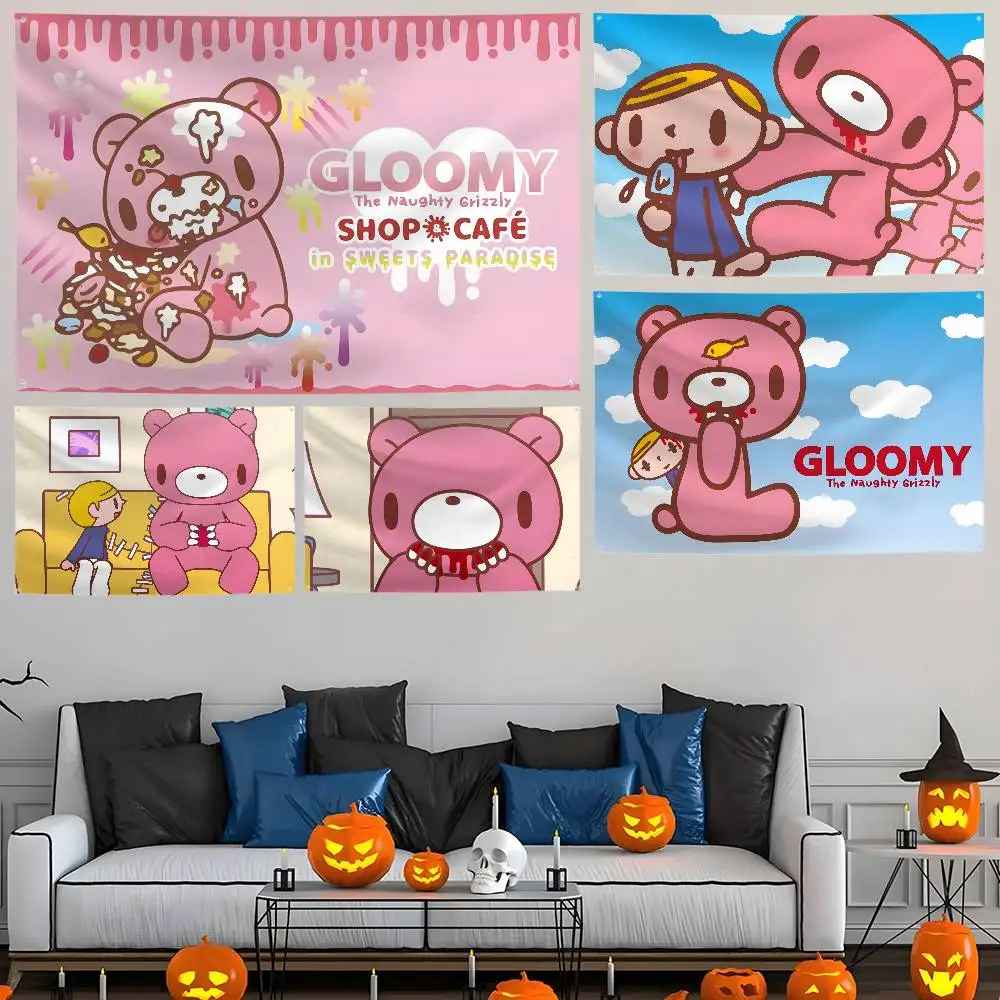 Cartoon G-kümmiger Bär Flagge Benutzerdefinierte Flaggen Wandbehang Tapisserie Outdoor Dekorative Flagge Hintergrund Decke
