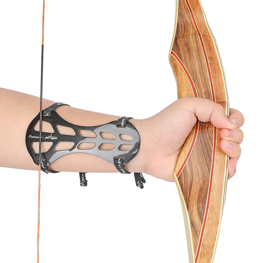 أسود الكربون الرماية واقي للذراع UTX حبل مشبك قابل للتعديل الذراع حامي قوس منحني الصيد الرماية معدات الحماية الرياضية #6