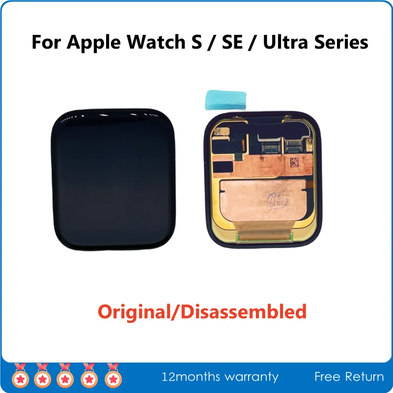 A+++ Original Disassembled Screen For Apple Watch Series 1 2 3 4 5 6 7 8 9 SE Ultra LCD Display Assembly Tear Down Replacement