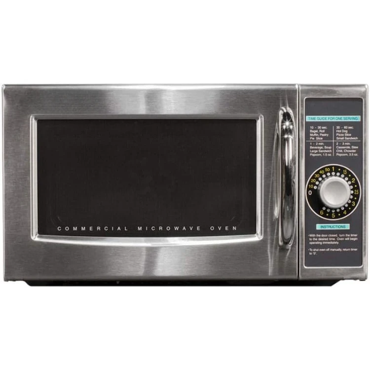 R-21LCFS Medium-Duty Commercial Microwave Oven with Dial Timer, Stainless Steel, 1000-Watts, 120-Volts