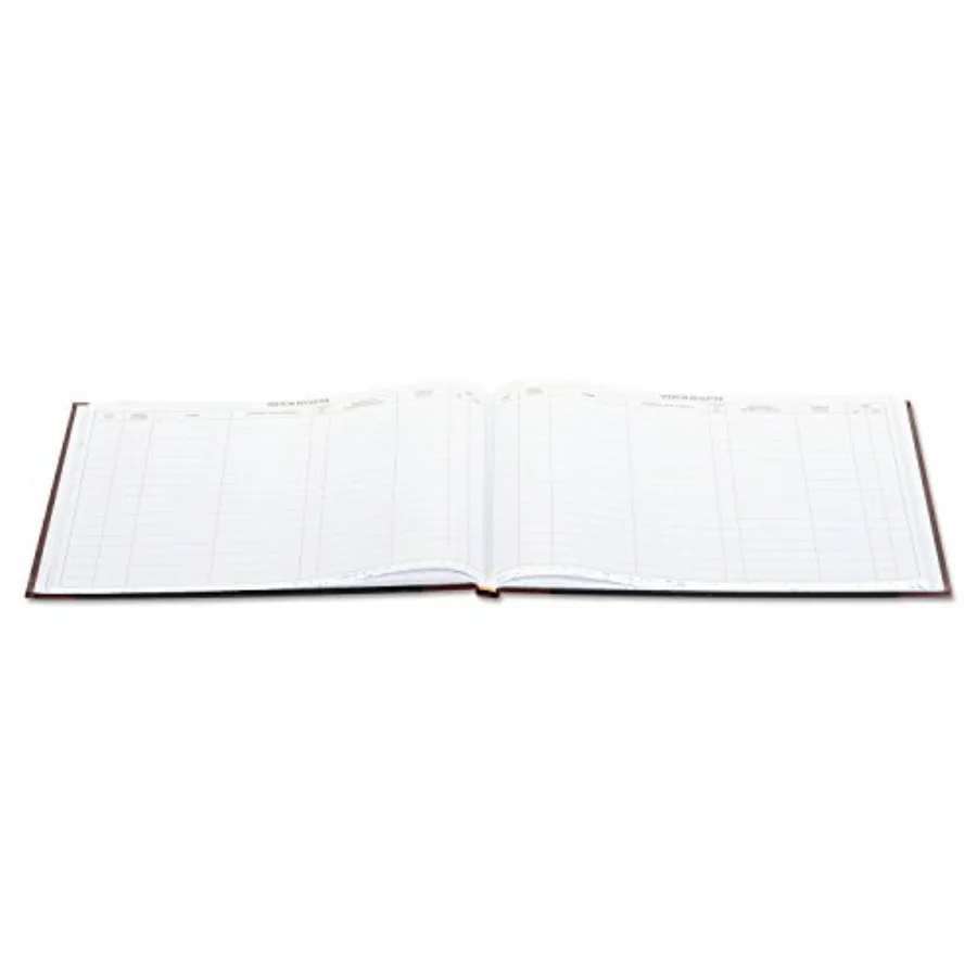 ويلسون جونز S491 كتاب تسجيل الزوار المفصلي غلاف أسود 208 صفحة مسطرة 9 1/2 × 12 1/4 #5