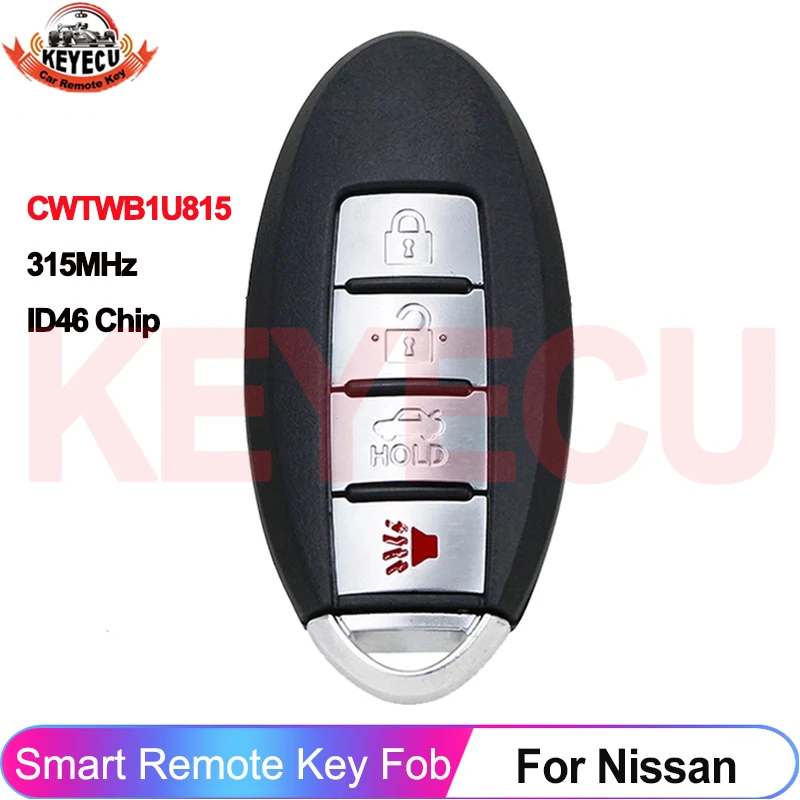 KEYECU Smart CWTWB1U815 315MHz For Nissan Sentra Versa 2013 2014 2015 2016 2017 2018 PCF7952 ID46 Chip Remote Key Fob TWB1U815