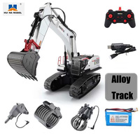 HUINA 1594 Metal RC Excavator 1/14 Electric Heavy Duty 22 Channels Remote Controlled Excavator Model Car Toys for Boy Adults