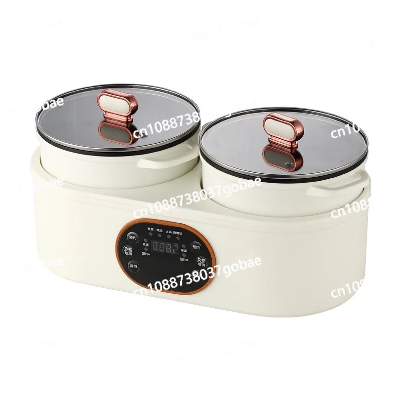 Double-bile rice cooker household rice soup separation mini multi-functional intelligent timing cooking pot