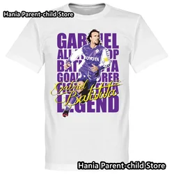 Florence Italy Batistuta commemorative Retro Cotton Tshirt Men's And Children Size Loose Jersey Men Boys Football Sports Tees