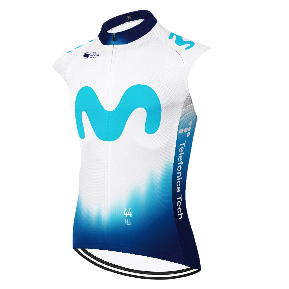 No windproof Movistar Sleeveless bicycle clothing jersey ciclismo ropa mtb спортивный костюм велоформа maillot cyclisme homme