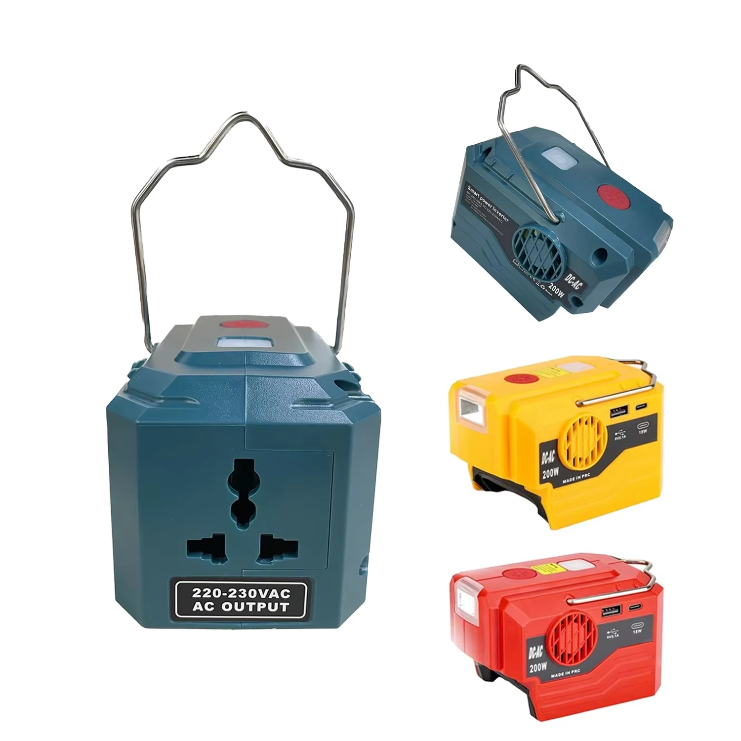 Power Inverter for Makita/Dewalt/Milwaukee/Bosch 18V Battery,DC 18V To AC 120V/220V Portable Power Station with USB,Type-C