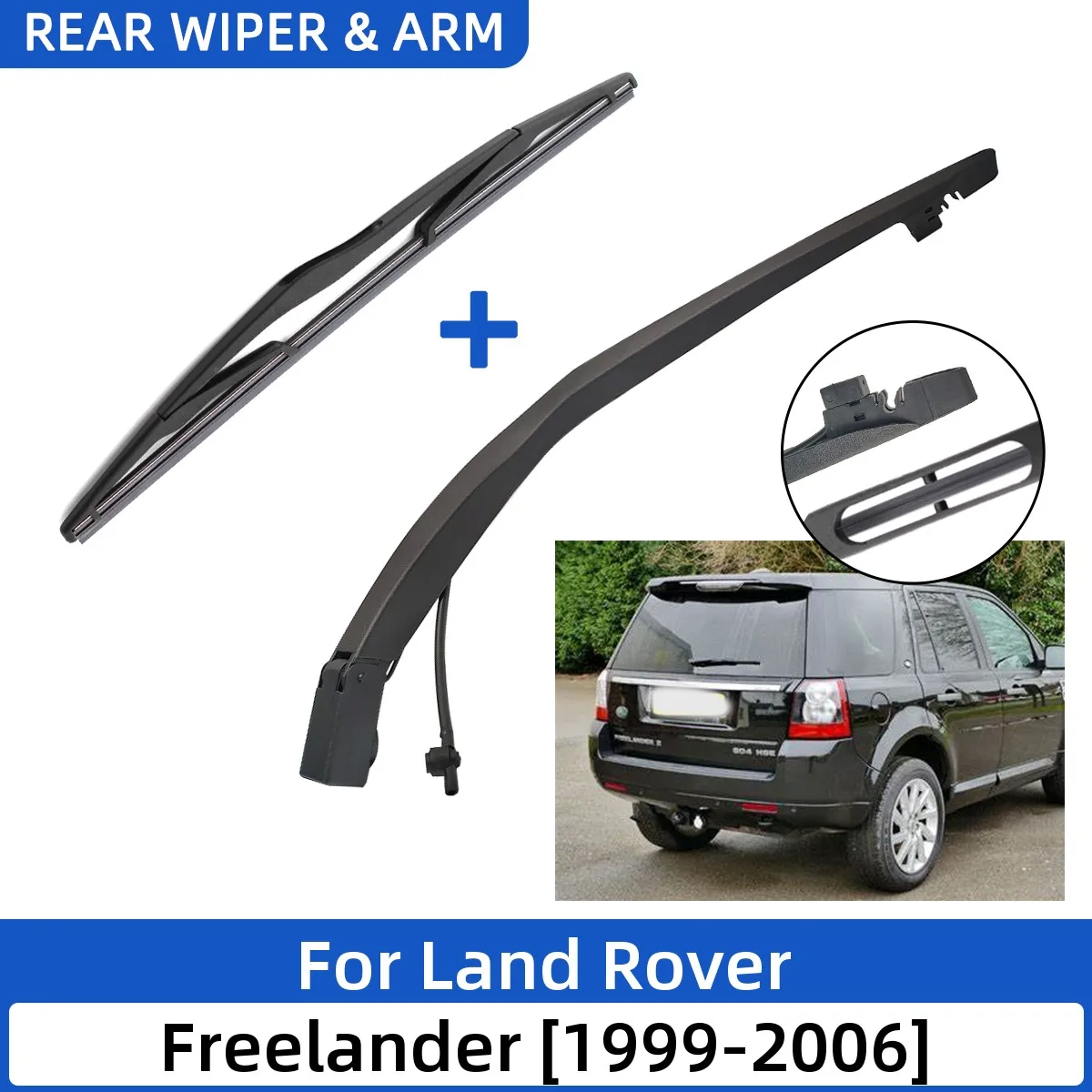 

2PCS Car Rear Wiper Blade and Arm Fit for Land Rover Freelander 1999-2006 Tailgate Window Rain Brush Windshield Windscreen