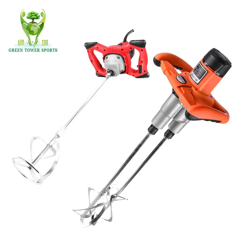 Industrial & DIY Grade 6-Speed Adjustable Electric Hand Mixer Double Bar Machine Paint Mixer
