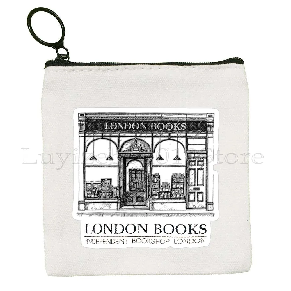 Bloemenboeken Bedrukt literatuurboek Bloemenmeisjesboek Reizen Canvas Portemonnee Sleuteletui Opslag Kleine tas Portemonnee Ritszakje