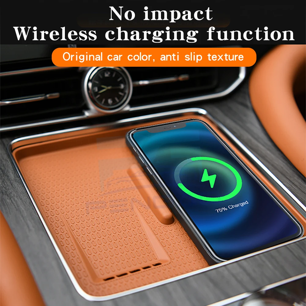 For Wenjie M9 central control wireless charging silicone anti-skid pad storage pad car interior modification accessories