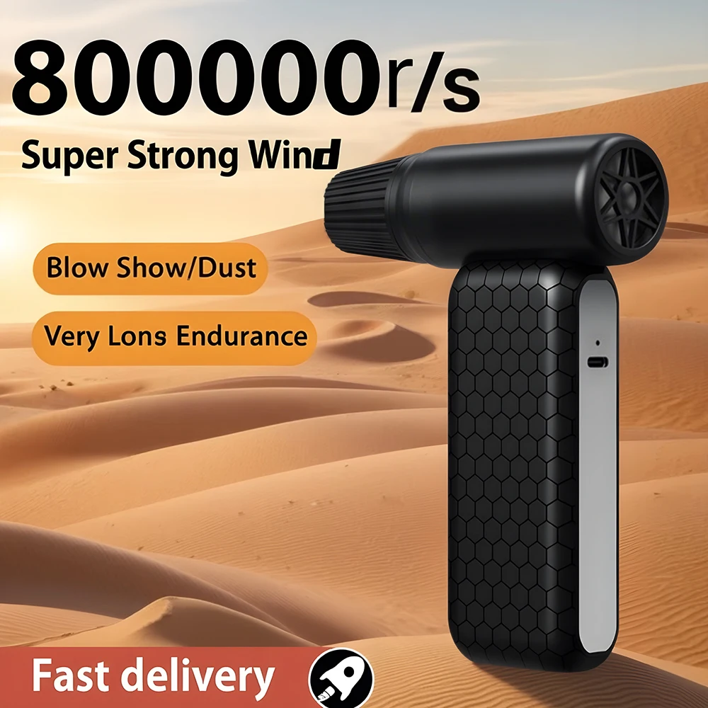 800000 об/мин воздуходувка бесщеточный турбовентилятор сильная скорость ветра регулируемая турбоструйная вентилятор перезаряжаемая тряпка сжатого воздуха