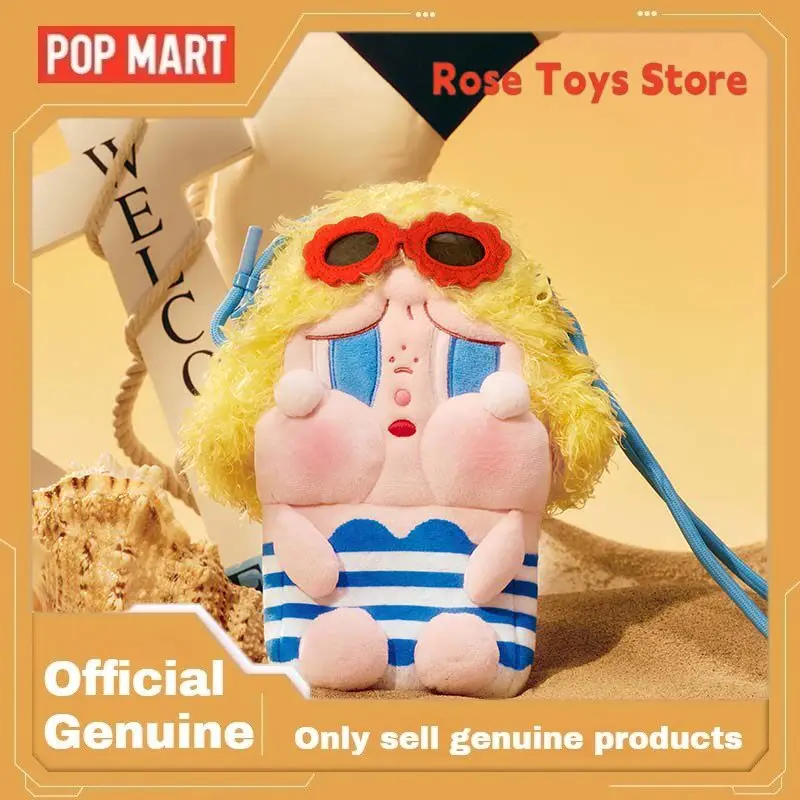 

Genuine POPMART Crybaby Vacation Mode On Plush Mini Crossbody Bag Peripheral Cartoon Character For Beach Travel Daily Use Gift