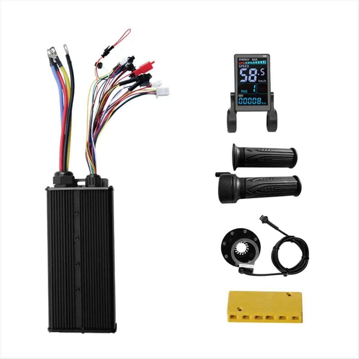 

48V-72V 100A 24-трубный 3-режимный контроллер с дисплеем M5 + 20X полный дроссель + KT 8 для модификации электрического скутера [T34-2026]