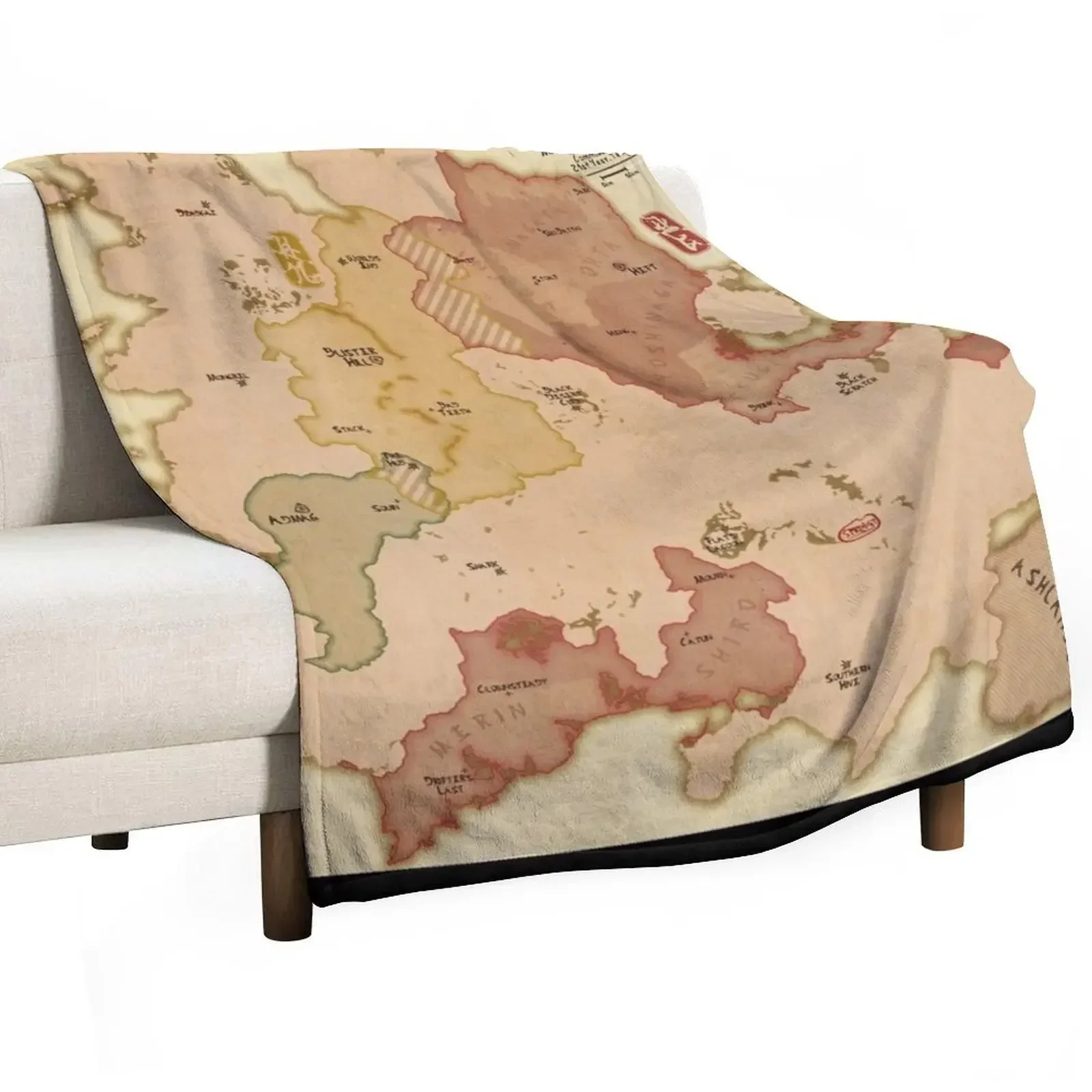 Kenshi Map Throw Blanket Thermals For Travel wednesday funny gift warm winter Blankets