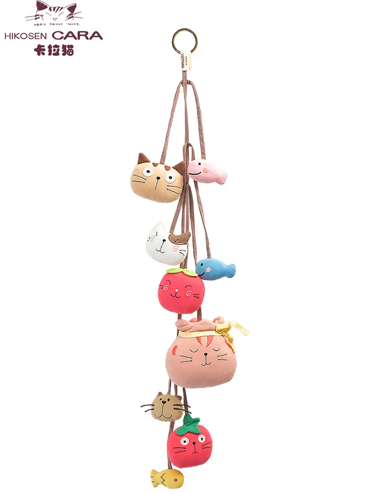 Gorąca sprzedaż 2025 HIKOSEN CARA kot oryginalny design koci worek szczęścia mały wisiorek rybka dekoracja ścienna