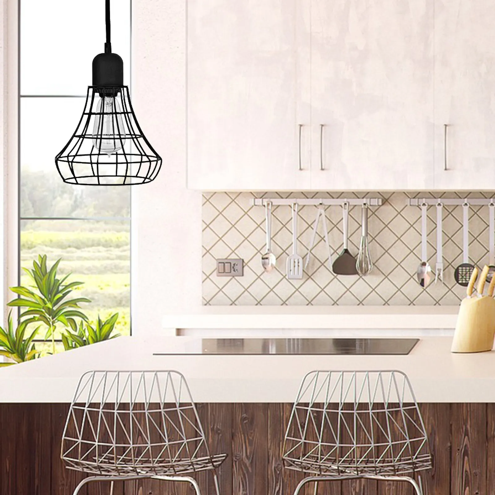 

6Pcs E26 Lamp Holder Ring Light Socket Shade Collar for Table Pendant Floor Ceiling Fan Industrial Vintage Lamps Us Standard