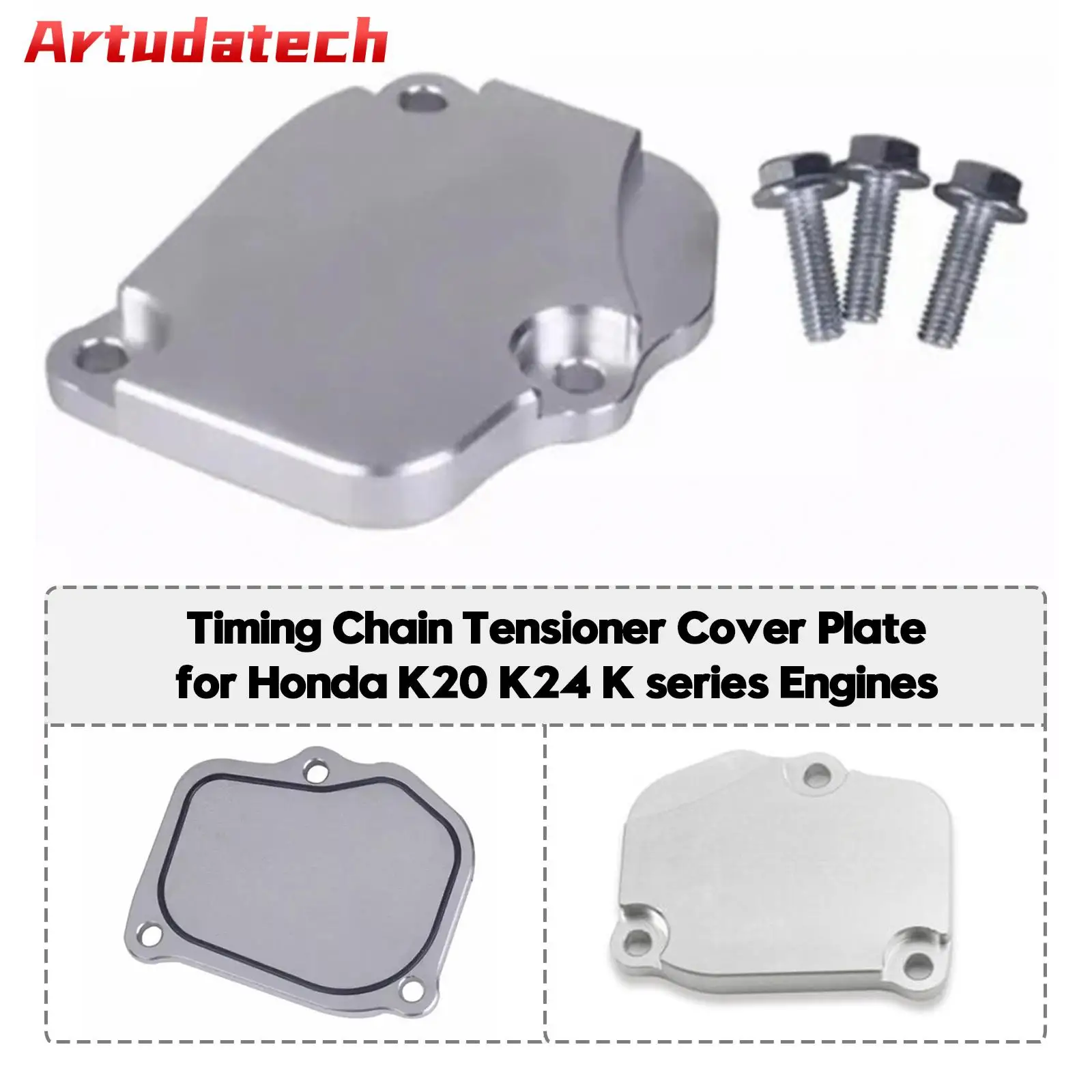 Artudatech Timing Chain Tensioner Cover Plate for Honda K20 K24 K series Engines