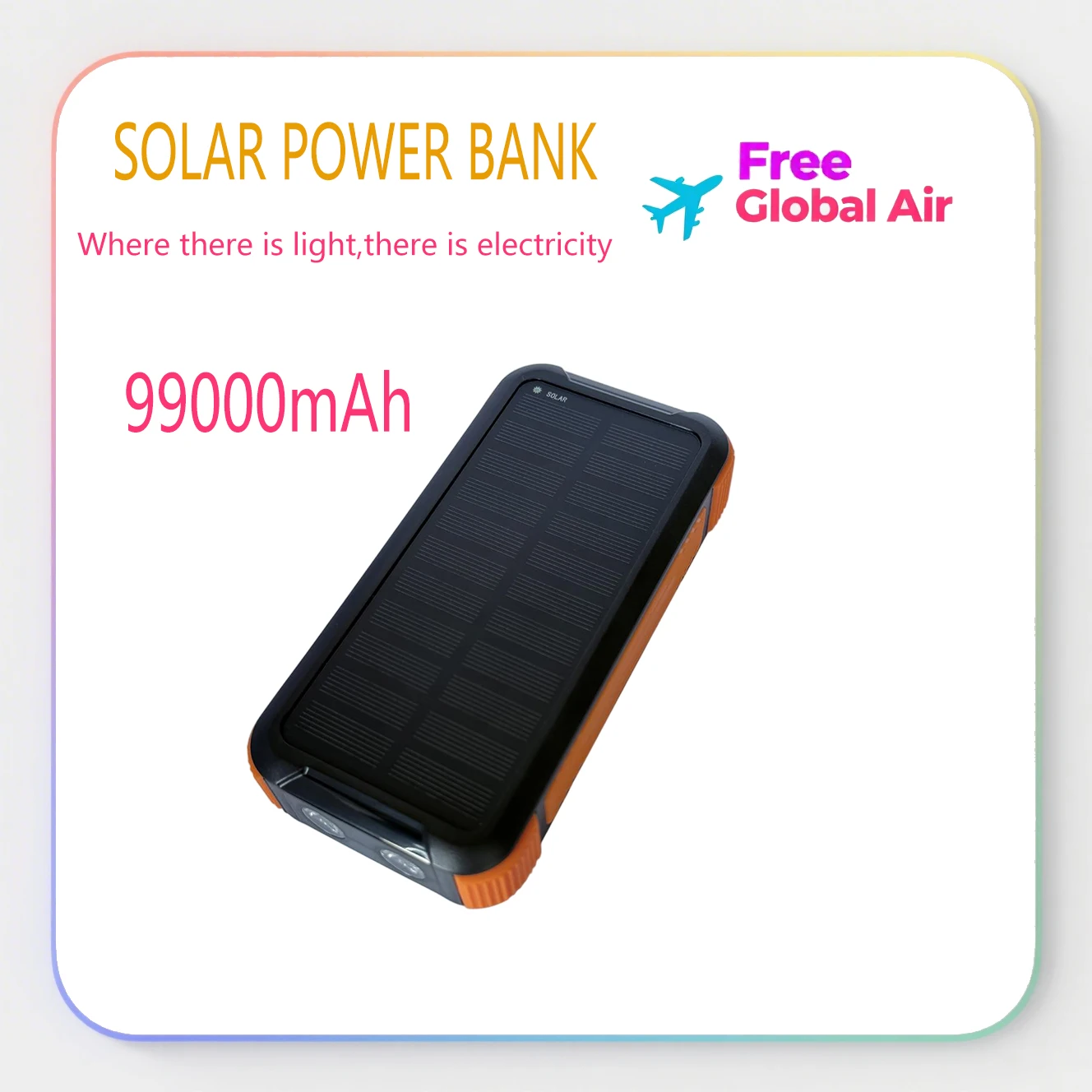 

Power Bank External Battery LED SOS Flashlight FAST Charging Portable Waterproof Powerbank for Smart Mobile Phone