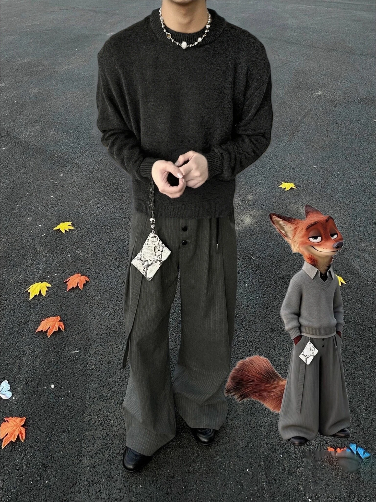 

Cleanfit round Ne Fce Lined Thiened Men's Knitted Sweater Autumn Winter Inner Wear Casual Soft Comfortable Outer Jaet