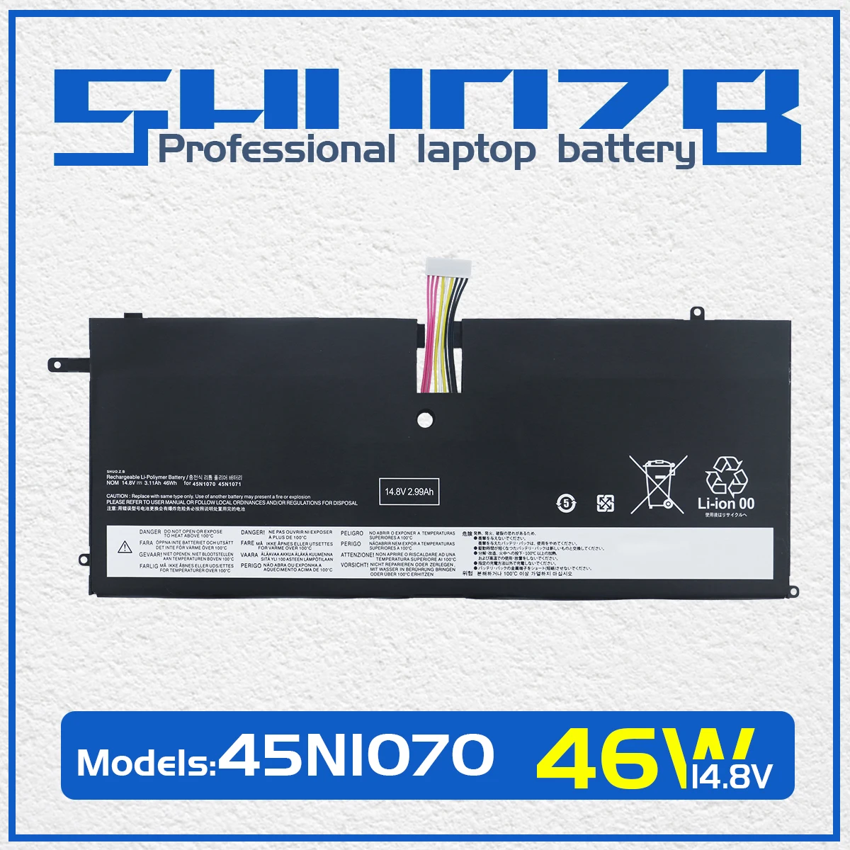

SHUOZB 45N1070 45N1071 Laptop Battery For Lenovo ThinkPad X1 Carbon 3444 3448 3460 Series 14.8V 46WH