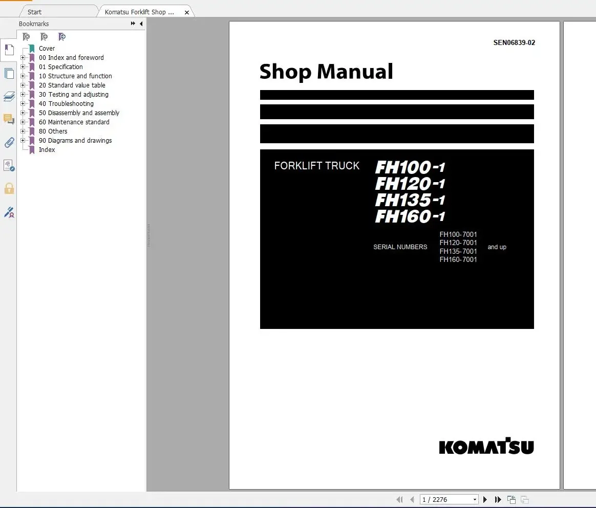 Komatsu Forklift 11.6 GB PDF Updated 2022 All Model Shop Manuals, Service Manual DVD