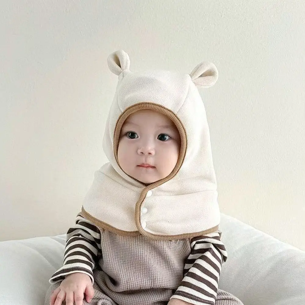 Warm Baby Hat Scarf Combo Boys Winter Thickened Earflap Beanie Toddler Outdoor Windproof Protection Thermal Headgear