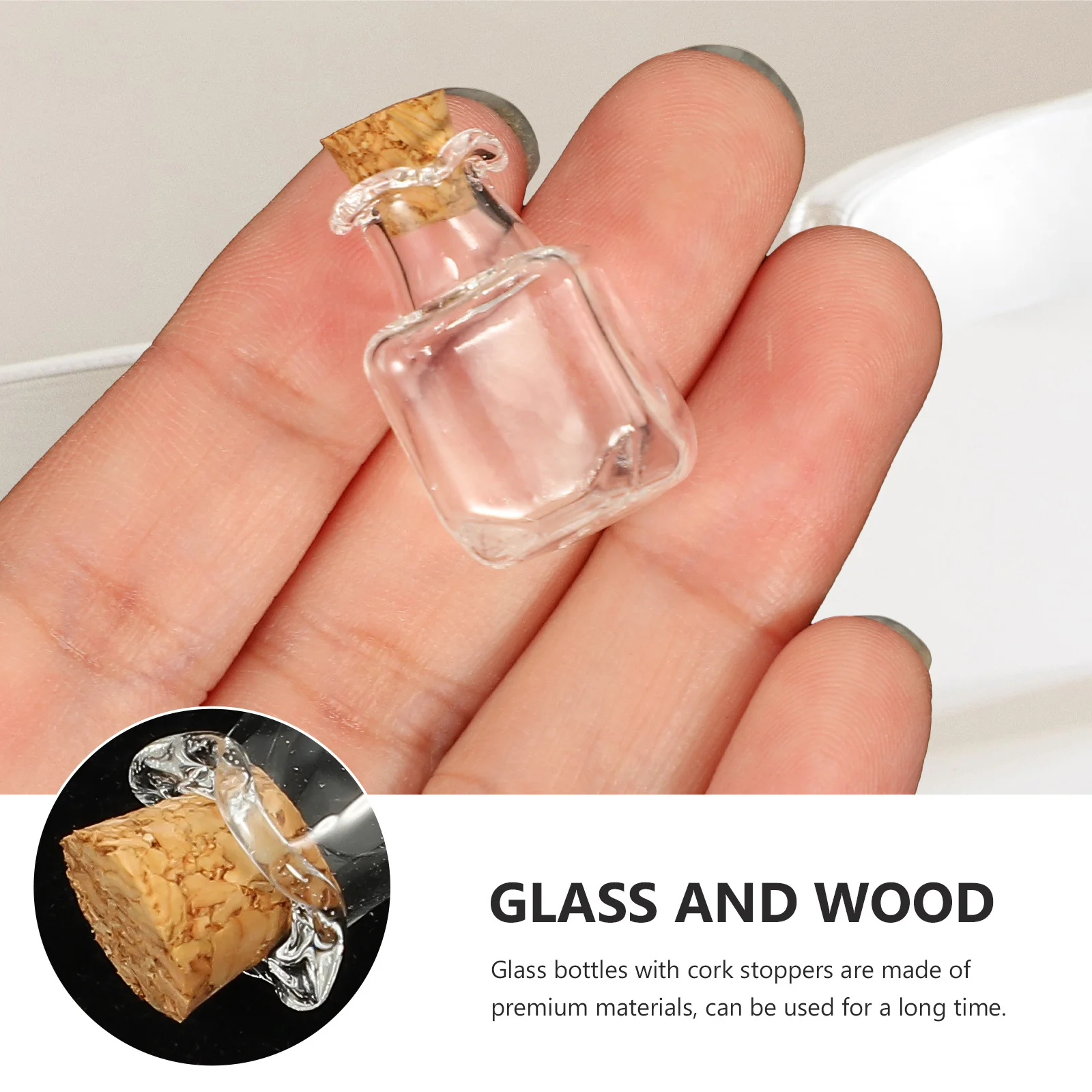 

10Pcs Small Glass Bottles Cork Cap Multi-Function Mini Bottles Decorative DIY Drift Message Bottle Mini Drift Bottle