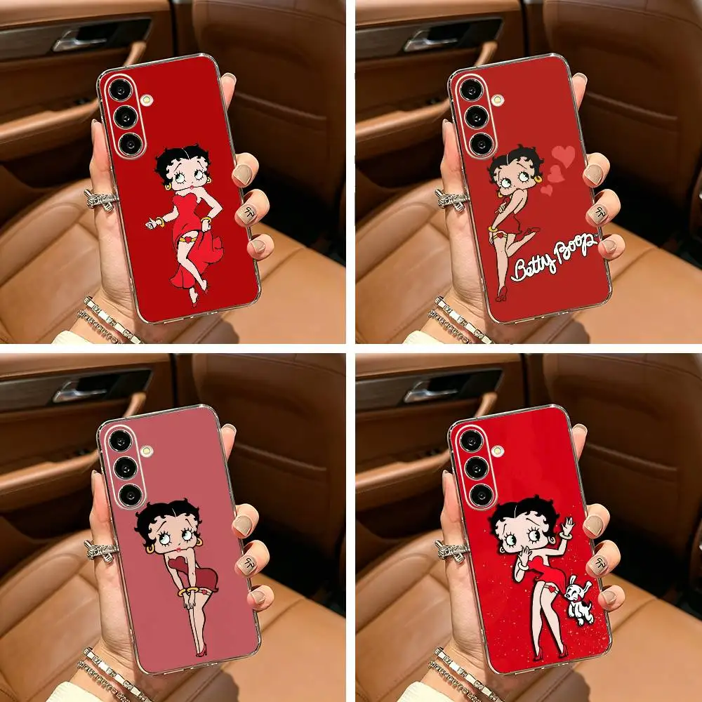 B-Betty Cute B-Boop Phone Case For Samsung Galaxy A71,A70,A52,A51,A40,A30 Transparent Cover