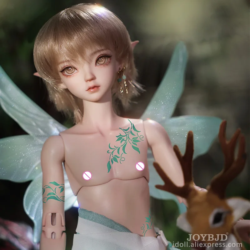 JOYBJD fantasia anjo Keith Bjd boneca, asa transparente, calças azuis, saia Graecism estilo boneca de resina, corpo dramático,, 1/4