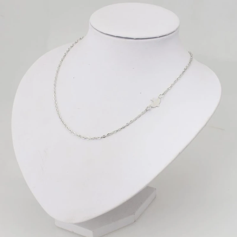 2018 New Fashion Jewelry Ultimate Simple Metal Peace Dove Short Female Necklace Clavicle Necklaces Pendants For Women