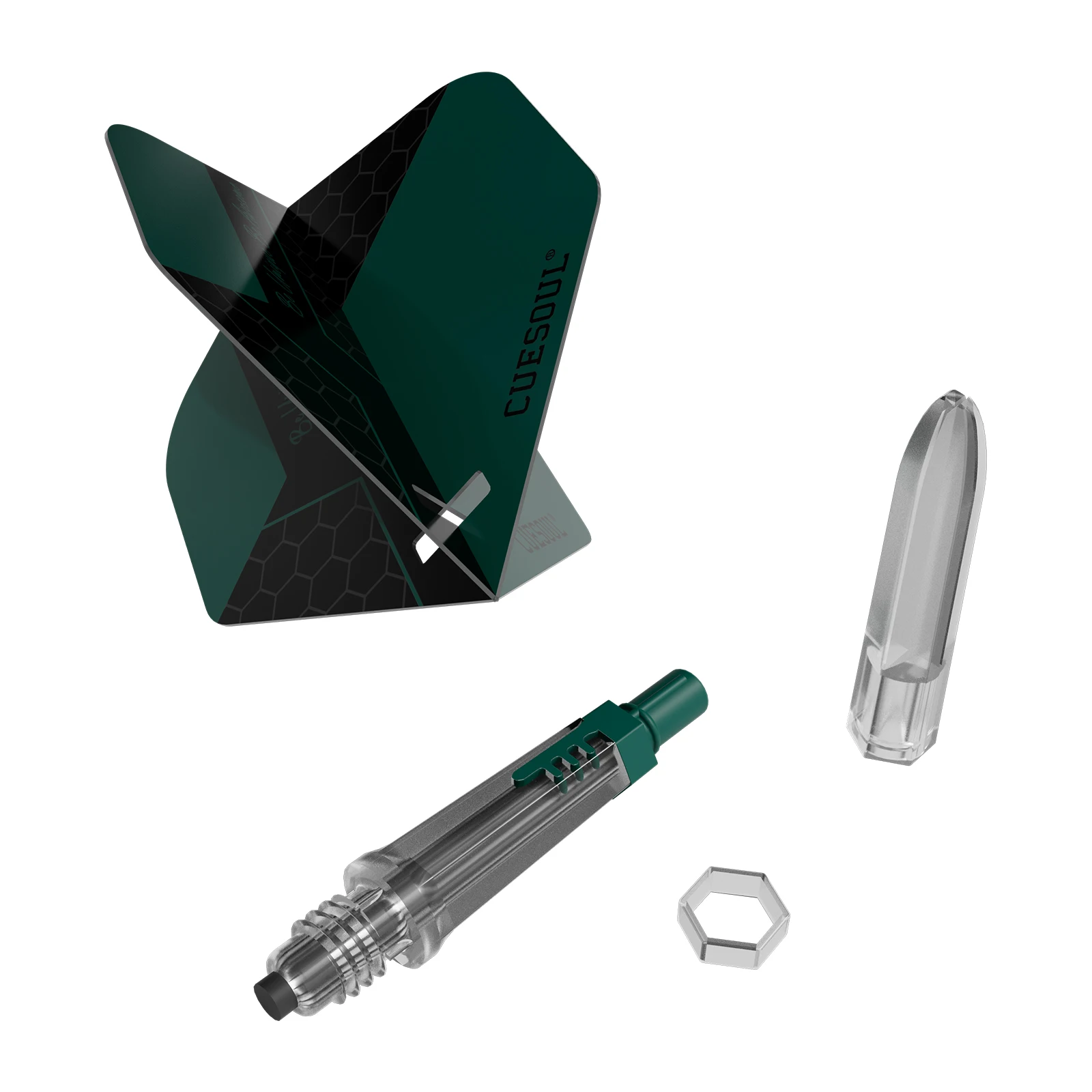 CUESOUL KOFF Carbon Dart Shaft with Replacement Shaft End,Big Standard Shape Flights